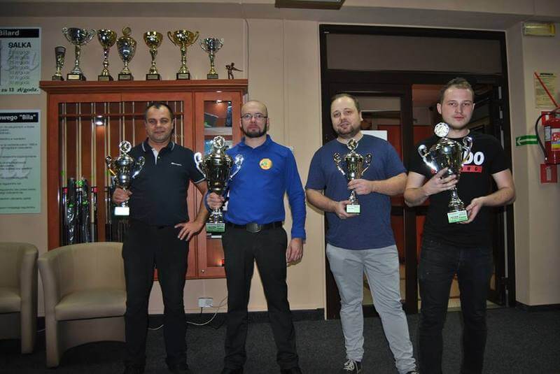 Na zdjęciu finaliści turnieju Masters (fot. fanpage klubu bilardowego Bila w Tarnowie) Bila Tarnów - Masters